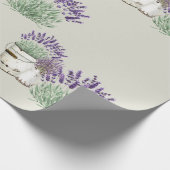 ヴィンテージ素朴ラベンダーニュートラル ラッピングペーパー (角)