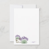 ヴィンテージ素朴ラベンダー名前をカスタムする空白の サンキューカード (正面)