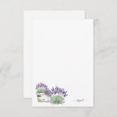 ヴィンテージ素朴ラベンダー名前をカスタムする空白の サンキューカード (正面/裏面)