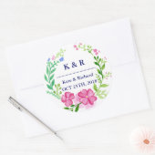 ヴィンテージ素朴リース結婚の ラウンドシール (封筒)