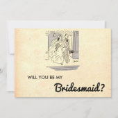 ヴィンテージ素朴レトロロマンチックシック花嫁メイドカード 招待状 (正面)