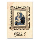 ヴィンテージ素朴レトロ提案漫画結婚ブック テーブルナンバー (正面)