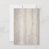 ヴィンテージ素朴レースの木の結婚式の日付を保存 セーブザデート (裏面)