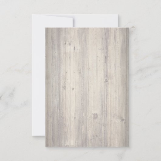 ヴィンテージ素朴レースの木の結婚式の日付を保存 セーブザデート (裏面)