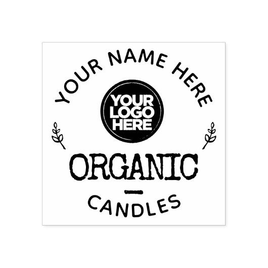 ヴィンテージ素朴ロオーガニックゴ・キャンドル・ジャム製品 ラバースタンプ (インプリント)