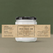 ヴィンテージ素朴ロゴJam Jarラップラのまわりにベル ペットボトルラベル