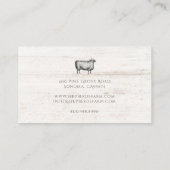 ヴィンテージ素朴ロスターバーンウッドファーム 名刺 (裏面)