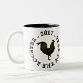 ヴィンテージ素朴ロッ中国のスター新年マグ ツートーンマグカップ (左)