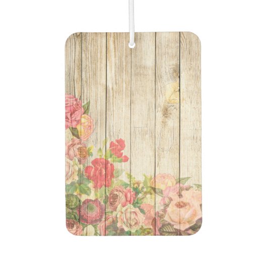 ヴィンテージ素朴ロマンバラウッド カーエアーフレッシュナー (正面)