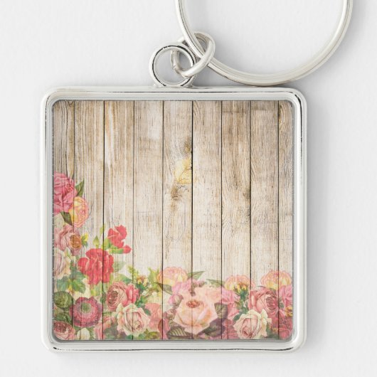 ヴィンテージ素朴ロマンバラウッド キーホルダー (正面)