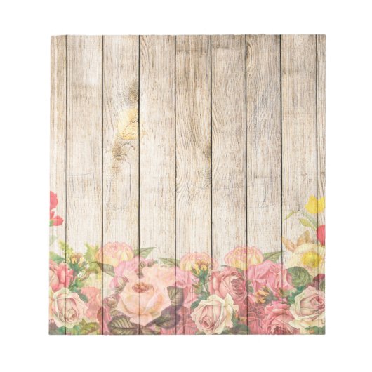 ヴィンテージ素朴ロマンバラウッド ノートパッド (正面)