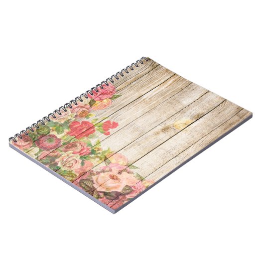 ヴィンテージ素朴ロマンバラウッド ノートブック (左側)