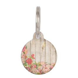 ヴィンテージ素朴ロマンバラウッド ペット　ネームタグ