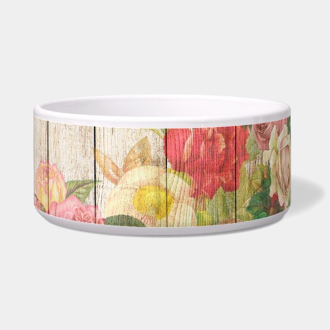 ヴィンテージ素朴ロマンバラウッド ボウル (右)