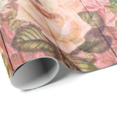 ヴィンテージ素朴ロマンバラウッド ラッピングペーパー (ロールコーナー)