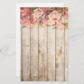 ヴィンテージ素朴ロマンバラウッド 便箋 (正面/裏面)