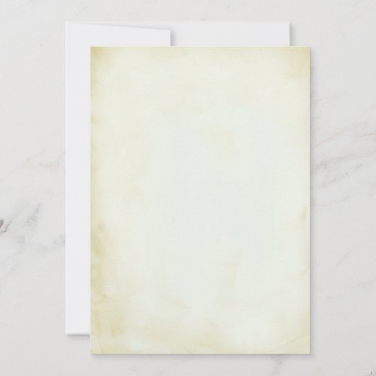 ヴィンテージ素朴ワールドマップ旅行結婚ハート 招待状 (裏面)