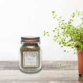 ヴィンテージ素朴乾燥ハーブカスタムファミリーメイソンジャー ラベル