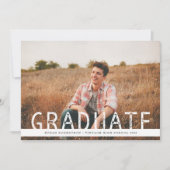 ヴィンテージ素朴写真卒業会 招待状 (正面)