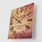 ヴィンテージ素朴動揺してラスティユニーク スクエア壁時計 (傾斜)