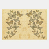 ヴィンテージ素朴動揺して蝶 ラッピングペーパーシート (正面3)