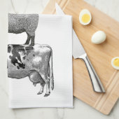 ヴィンテージ素朴動物ピラミッド キッチンタオル (四つ折り)