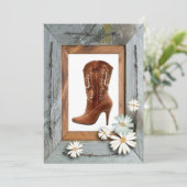 ヴィンテージ素朴国のブライダルシャワー招待 招待状 (スタンド正面)