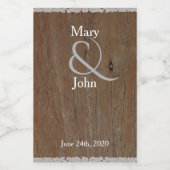 ヴィンテージ素朴国の結婚式のダークブラウン フードラベル (シングルラベル)