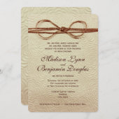 ヴィンテージ素朴国の結婚式招待状 招待状 (正面/裏面)