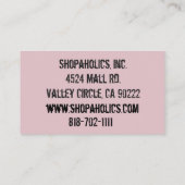 ヴィンテージ素朴国アンティーク名刺 名刺 (裏面)