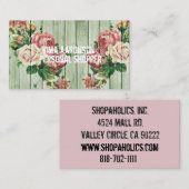 ヴィンテージ素朴国アンティーク名刺 名刺 (正面/裏面)