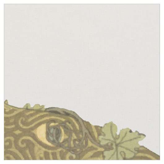 ヴィンテージ素朴孔雀パターン ファブリック (クローズアップ)