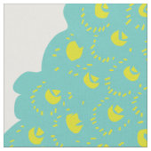 ヴィンテージ素朴孔雀パターン ファブリック (クローズアップ)