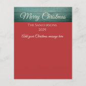 ヴィンテージ素朴小妖精や小人レッドグリーン写真クリスマスカード (裏面)