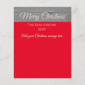 ヴィンテージ素朴小妖精や小人レッドグリーン写真クリスマスカード (裏面)