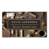 ヴィンテージ素朴工具大工 マグネット名刺 (正面)