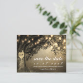 ヴィンテージ素朴彫りのオークの木は日付カードを保存 案内ポストカード (スタンド正面)