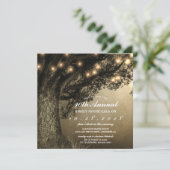 ヴィンテージ素朴彫刻オークツリーガラ招待状 招待状 (スタンド正面)