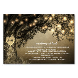 ヴィンテージ素朴彫刻オーク披露宴+ホテルカード テーブルナンバー