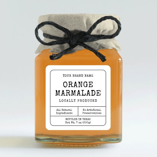 ヴィンテージ素朴手作り保存JARスクエアラベル スクエアシール