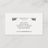 ヴィンテージ素朴指さし手 名刺 (裏面)