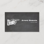 ヴィンテージ素朴指さし手 名刺 (正面)