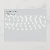 ヴィンテージ素朴文字列ライト日付の保存 案内ポストカード (裏面)