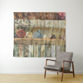 ヴィンテージ素朴新聞パッチワークコラージュ(10) タペストリー (インサイチュ(横))