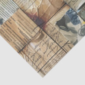 ヴィンテージ素朴新聞パッチワークコラージュ(11) 薄葉紙 (詳細)