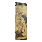 ヴィンテージ素朴新聞パッチワークコラージュ(8) タンブラー (回転右)