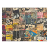 ヴィンテージ素朴新聞パッチワークコラージュ(8) テーブルクロス (正面(横))