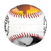 ヴィンテージ素朴最高のパパHappy Father's Day Photo 野球ボール (裏面)