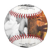 ヴィンテージ素朴最高のパパHappy Father's Day Photo 野球ボール (正面)