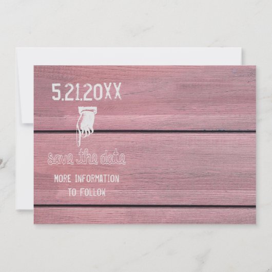 ヴィンテージ素朴木材の卒業写真の日付の保存 招待状 (裏面)